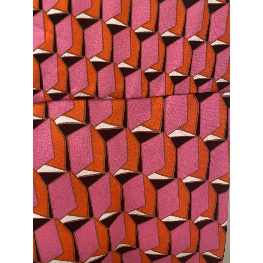 Diane Von Furstenberg Target Dress Pink Retro Modern Geo Mini Dress Size 24 New - Picture 4 of 16